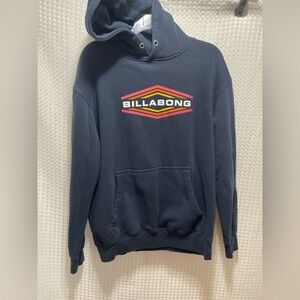 Billabong pullover hoodie in navy blue featuring the classic front logo design
